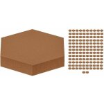 Cyclingcolors - 132x amortisseur de but�e adh�sif en plastique silicone marron clair hexagonal �11mm ...