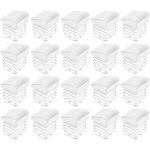 20x embout de tube rentrant carr� inclin� � ailettes antid�rapant en peld cache tuyau pied meuble chaise ...