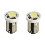 2x ampoule led 12v 4w ba9s blanc 1x smd 5050 moto voiture tracteur remorque