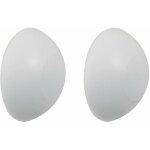 Cyclingcolors - 2x but�e de porte murale ronde autocollante en plastique blanc 40mm protection mur coup ...
