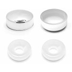 Cyclingcolors - 2x cache vis plastique chrom 20mm brillant avec rondelle cuvette masque protge dcoratif ...