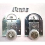 Cyclingcolors - 2x chariot inf�rieur pour porte coulissante sans cadre 18mm simple avec vis placard dressing ...