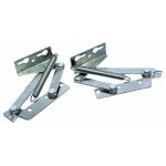 2x charni�re ferrure de levage 75� � ressort 140n pour porte pliante droite et gauche en acier nickel� ...