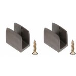2x clip bloqueur de manivelle volet roulant marron support guide manette plastique 15mm - 18mm universel ...