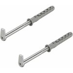 Cyclingcolors - 2x crochet m6  visser 5, 8mm x 100mm + 2x chevilles 80mm ferrure suspension armoire ...