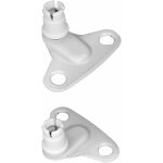 Cyclingcolors - 2x equerre de fixation de compas sur caisson �cartement 37mm en acier blanc assemblage ...