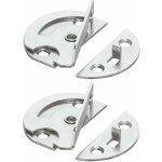 Cyclingcolors - 2x fermeture pour rallonge de table charni�re ronde p�n rotatif en acier zingu� � enfoncer ...