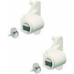 Cyclingcolors - 2x loqueteau magn�tique � aimant rond blanc avec vis contreplaque et support universel ...