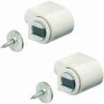 Cyclingcolors - 2x loqueteau magn�tique � aimant rond blanc avec vis et contreplaque universel porte ...