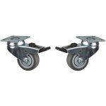 Cyclingcolors - 2x roulette meuble 50mm pivotante avec frein 30kg universelle mini rouleau pied lit casier ...