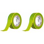 2x ruban adh�sif isolant pvc 19mm x 10m pour fils �lectriques tension de rupture 6000v scotch electricit� ...
