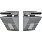 Cyclingcolors - 2x support mural pour �tag�re en verre en acier chrom� avec insert silicone vitre vitrine ...