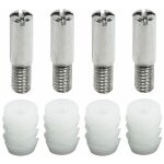 4x boulon de fermeture excentrique avec filetage m6 pour serrure espagnolette en acier nickel� tringle ...