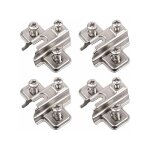 4x embase cruciforme � visser pour charni�re en croix � coulisser porte meuble placard cuisine salle ...