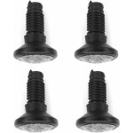 4x embout rentrant pied rond orientable plastique avec patin feutre protection feutrine sol parquet meuble ...