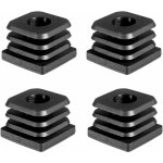 Cyclingcolors - 4x embout de tube rentrant carr� 20x20mm maximum 200kg taraud� pour vis m8 pied r�glable ...