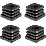 Cyclingcolors - 4x embout de tube rentrant carr� 25x25mm maximum 200kg taraud� pour vis m8 pied r�glable ...