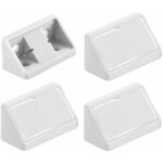 Cyclingcolors - 4x querre d'assemblage double blanc raccord universel plastique taquet querres ferrure ...