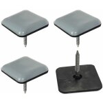 Cyclingcolors - 4x patin glisseur carr 37 x 37mm tflon teflon ptfe  clouer clou protection sol pied ...