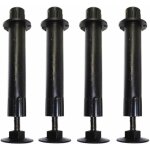 Cyclingcolors - 4x pied de lit rglable 160mm tube en plastique noir  100mm tube sommier latte literie ...