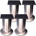 Cyclingcolors - 4x pied de meuble ajustable imitation inox meuble tv canap� buffet armoire table lit ...