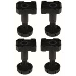 4x pied de meuble ajustable r�glable complet avec base plastique � visser capacit� 150kg v�rin plinthe ...