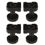 4x pied de meuble ajustable r�glable complet avec base plastique � visser capacit� 150kg v�rin plinthe ...