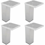 Cyclingcolors - 4x pied de meuble non ajustable forme carre  visser finition aluminium meuble tv canap ...