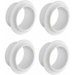 Cyclingcolors - 4x rosace de bouton poussoir plastique blanc 26mm meuble bois cuisine serrure poign�e ...