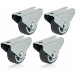 Cyclingcolors - 4x roulette meuble 30mm caoutchouc soft anti rayure gris universelle mini rouleau noir ...