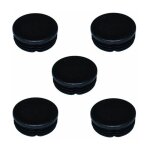 5x bouchon de tube rond 50 mm embout rentrant tuyau noir chaise meuble neuf - black 5x bouchon de tube rond 50 mm embout rentrant tuyau noir chaise meuble neuf - black