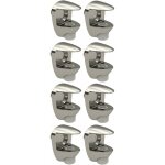 8x taquet m�tal pour plateau tablette verre vitre avec vis de r�glage finition nickel�e support placard ...