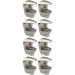 8x taquet m�tal pour plateau tablette verre vitre avec vis de r�glage finition nickel�e support placard ...
