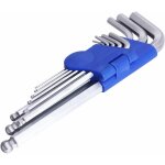 Cl  6 pans allen acier chrome vanadium 9 tailles mle 1, 5  10mm hexagonale tte sphrique