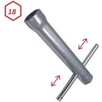 Cyclingcolors - cl� � bougie 18mm tube longueur 100mm hexagonale avec manche amovible tondeuse tracteur ...