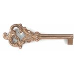 Cyclingcolors - cl� de serrure 87mm laiton poli verni dor� or remplacement meuble louis xv 15 ancien ...