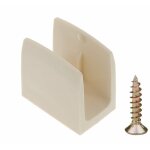 Clip bloqueur de manivelle volet roulant beige support guide manette plastique 15mm - 18mm universel ...
