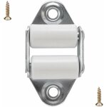 Guide sangle de volet roulant � galets pour sangle 15 � 23mm en acier fixation verticale � visser entraxe ...