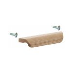 Poign�e de meuble en bois finition ch�ne laqu� entraxe 96mm longueur 155mm hauteur 30mm avec vis placard ...