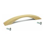 Cyclingcolors - poign�e de meuble en bois pin laqu� entraxe 128mm longueur 175mm hauteur 27mm avec vis ...