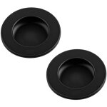 Cyclingcolors - poign�e ronde encastrable � 60mm pour meubles ou portes coulissantes en plastique noir ...