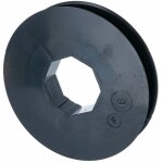 Poulie de guidage de volet roulant pour sangle 12 � 15mm centre octogonal 40mm en plastique noir � clipser ...