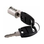 Cylindre barillet de serrure � paillettes 18mm avec 2 cl�s t�te plate noyau interchangeable universel ...