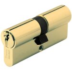 Cylindre double de s�ret� 30 x 90 en laiton poli - profil europ�en vari� - s�rie 7000 - assa abloy france ...