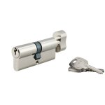 Cylindre de serrure  bouton, 30bx40mm, anti - arrachement, nickel, 3 cls - thirard