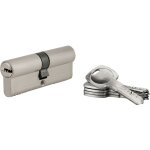 Cylindre de serrure � double entr�e tiger 6 dynamic, 40x40mm, nickel�, anti - arrachement, anti - per�age, ...