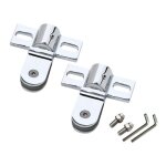 Cyslmuk - 2pcs charni�re pivotante pour porte de douche en verre, acier inoxydable, accessoires de salle ...