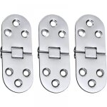 Cyslmuk - lot de 3 charni�res de table en alliage (argent) en acier inoxydable, charni�re rabattable ...