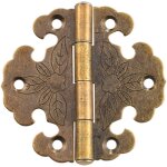 Cyslmuk - 4 pi�ces de charni�res d'armoire vintage, bo�te � tr�sors en perles de porte d'armoire en laiton, ...