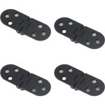 Cyslmuk - 4 pi�ces charni�res de table pliantes charni�res de porte d'armoire en alliage de zinc, noires, ...
